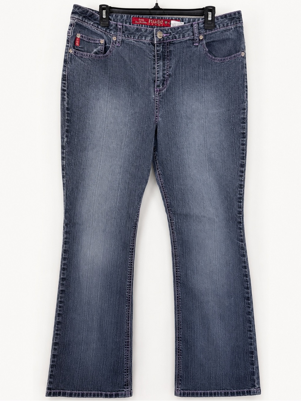 Mudd Y2K Bootcut Jeans Purple Stitch 18.5 Plus